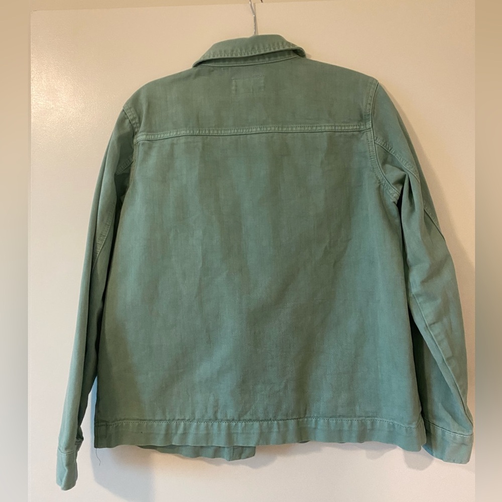 Universal Thread Green Denim Jacket Size Small - image 4